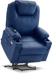 Dual Motor Lift Recliner Chair Lay Flat Massage And Heat