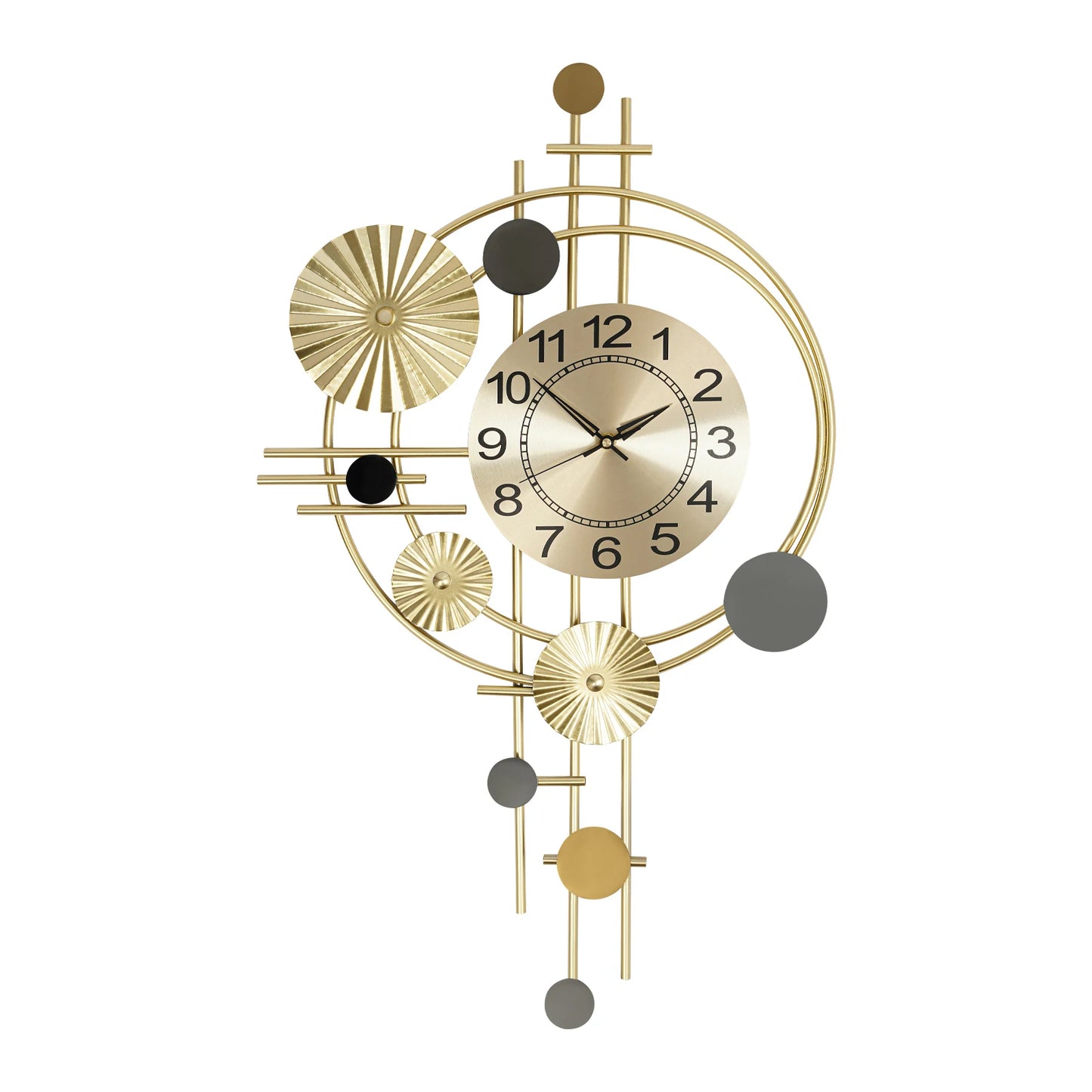 Decorative Wall Clock Silent Non Ticking Modern Finish For Living Room
