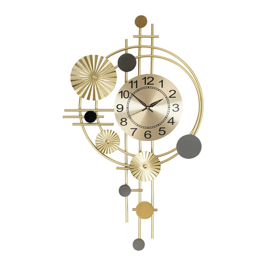 Decorative Wall Clock Silent Non Ticking Modern Finish For Living Room
