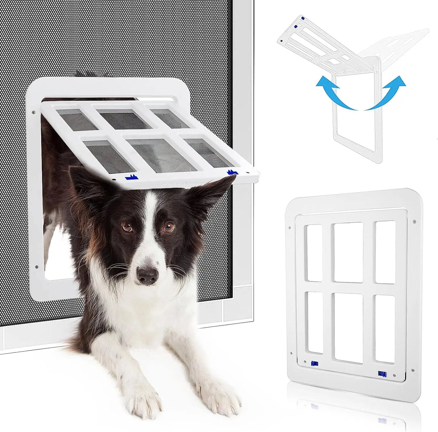 ATUBAN Dog Door For Sliding Door With Lockable Magnetic Closure