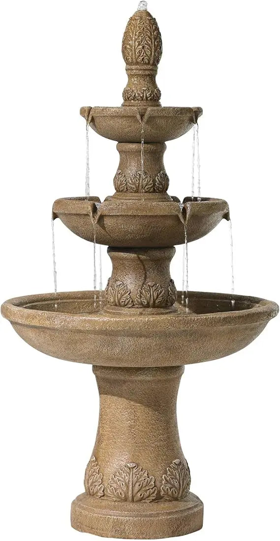Domanico Italian Outdoor 3 Tier Bubbler Fountain 57 Inch