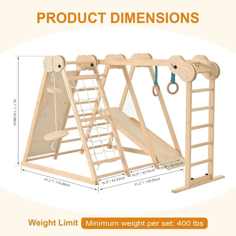 Indoor Playground Jungle Gym for Kids Ages 1 to 6