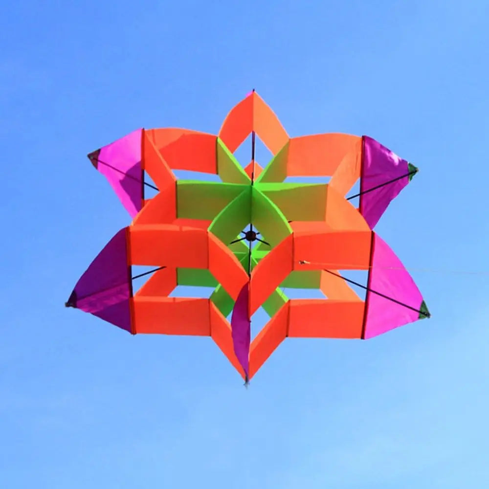 3D Flower Kite With Handle And Line For Outdoor Flying Fun