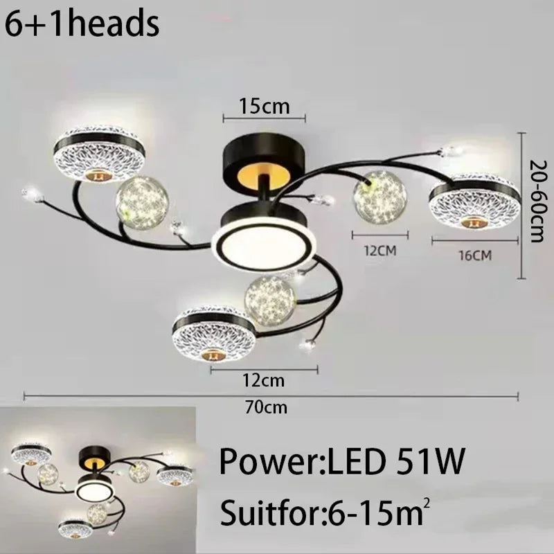 Crystal Modern Ceiling Light LED Pendant For Living Room