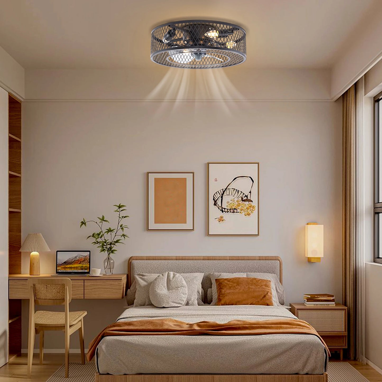 BT210 Ceiling Fan Light With Remote Control 3 Speed