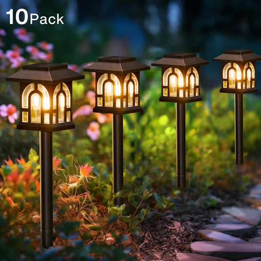 Solar Pathway Lights Outdoor 6/10 Pack Auto On Off