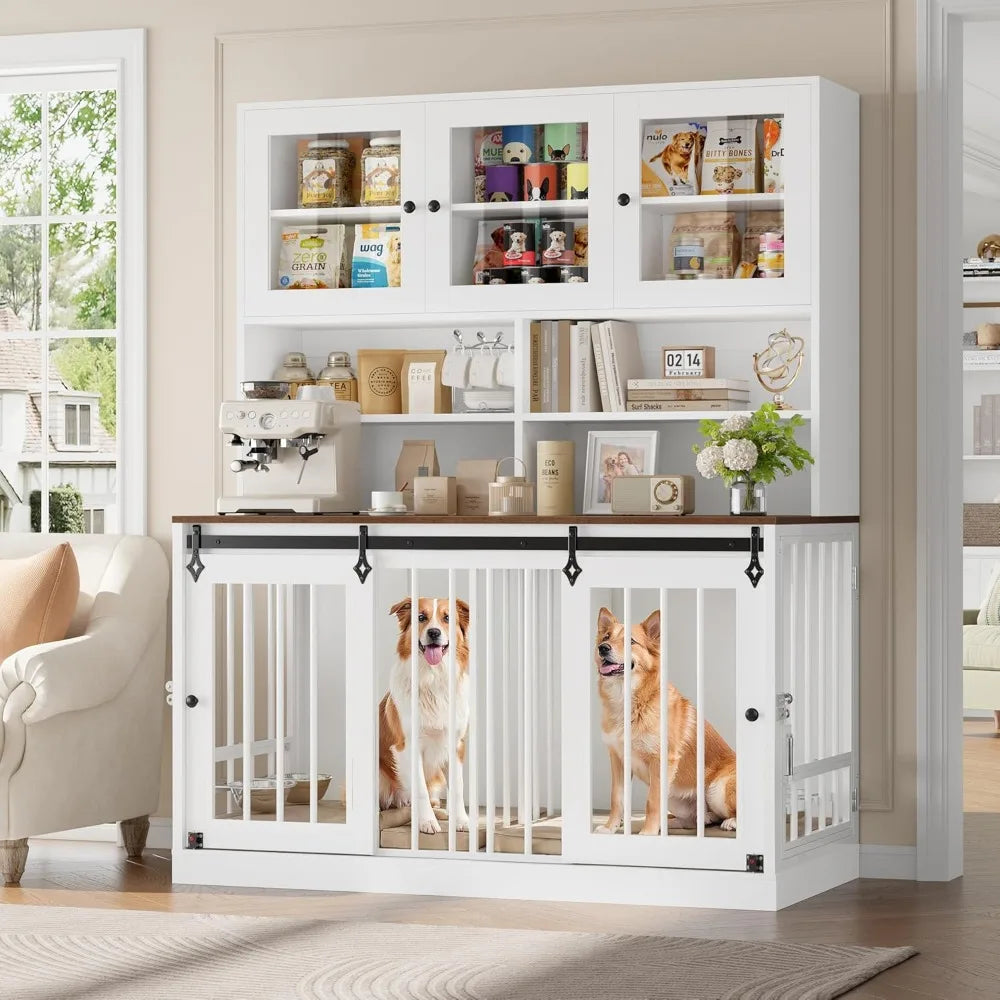 DAFIFY Dog Crate Furniture for Large Dogs With Divider