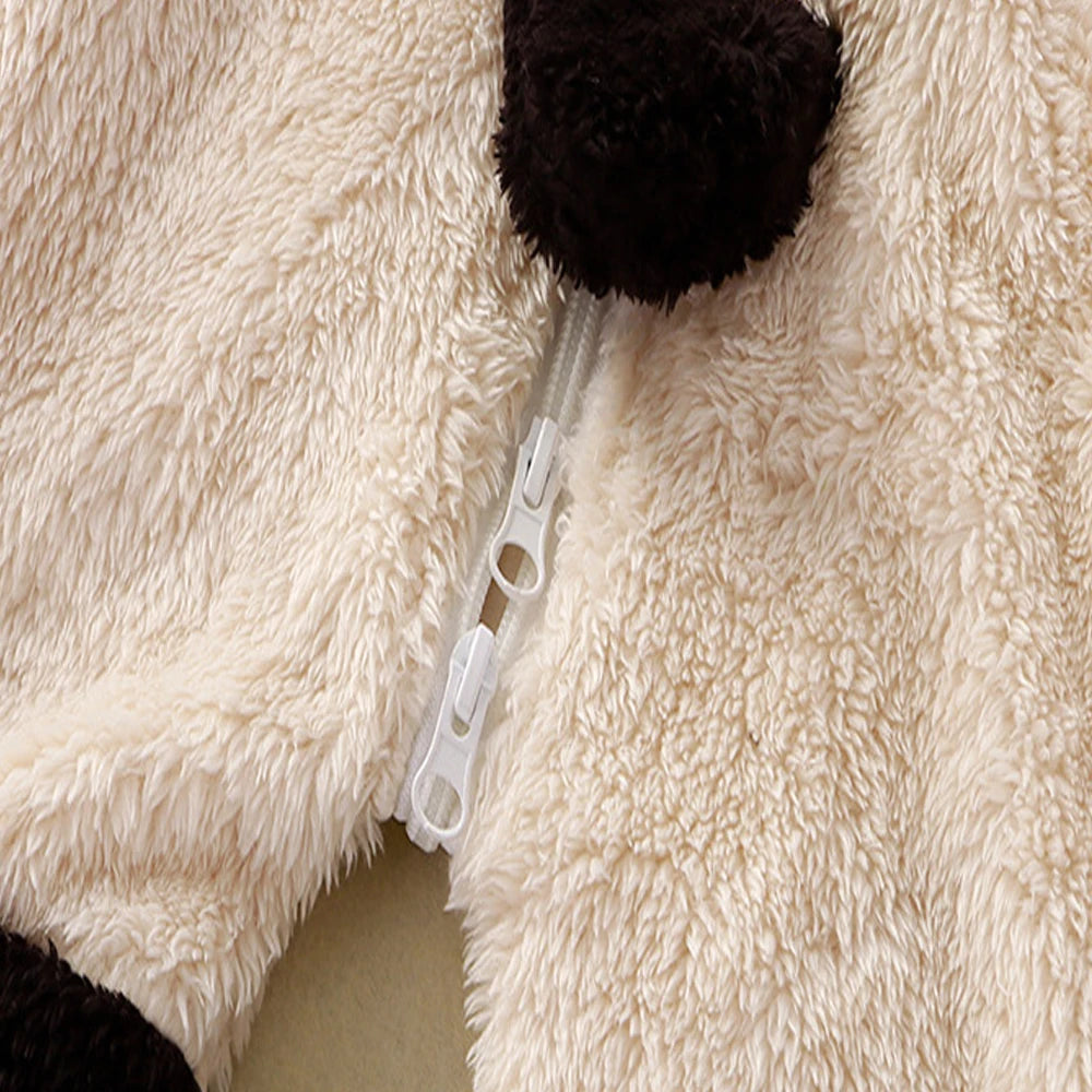 Newborn Panda Hooded Romper Jumpsuit Unisex Baby Clothes