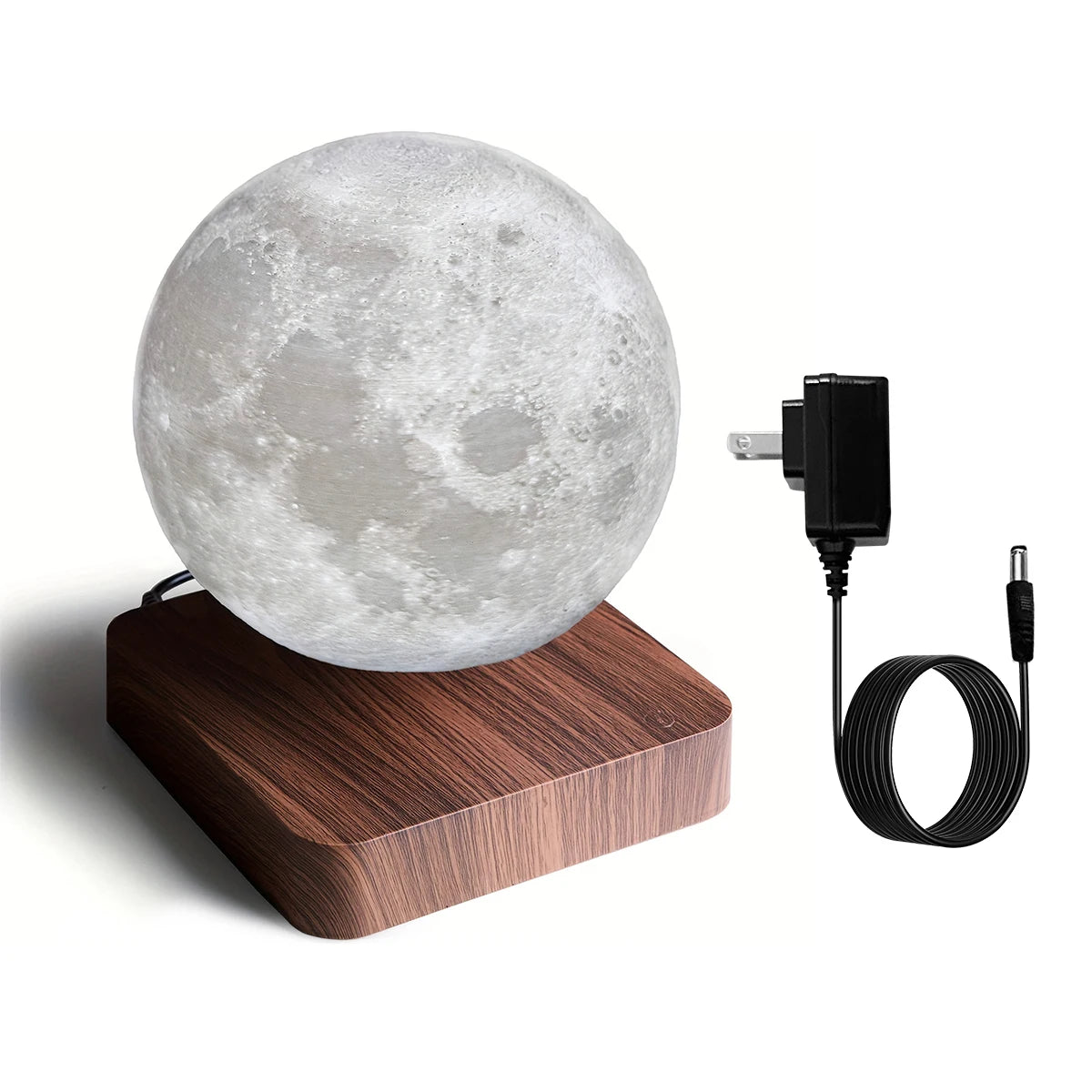 Mexllex Magnetic Floating Moon Lamp With Wooden Base Led Nightlight