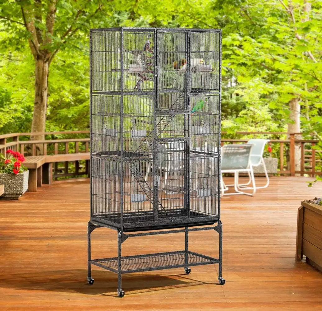 Durable Iron Bird Cage For Parrots And Small Birds Heavy Duty
