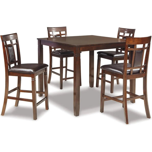 Counter Height Dining Set 5 Piece With Table And Barstools