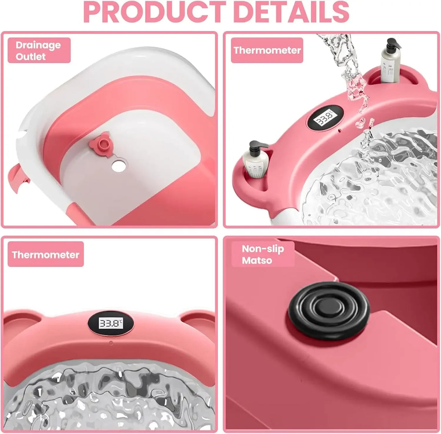 UBRAVOO Newborn Baby Bath Tub With Real Time Temperature Monitoring