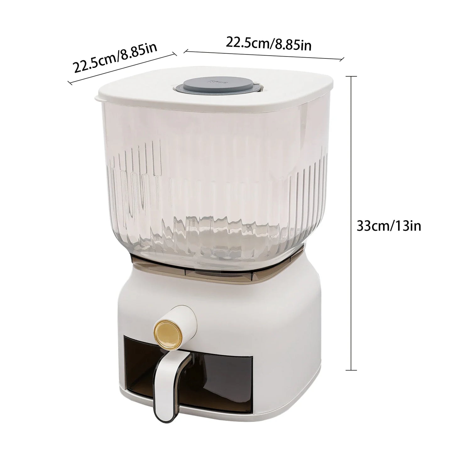Hign-concerned Rice Dispenser Sealed Grain Storage Container Kitchen Organizer