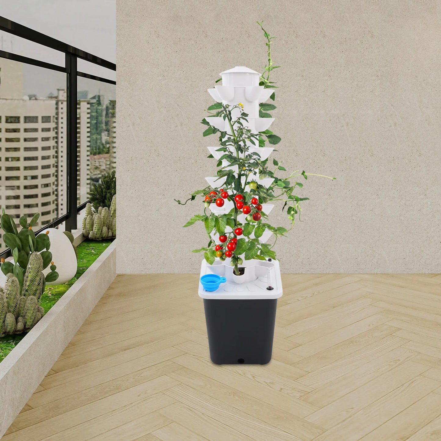 7-Tier Plants Hydroponic Tower, 35 Holes Hydroponic Growing Kit, Vertical Hydroponic Growing System Tower for Indoor Gardening