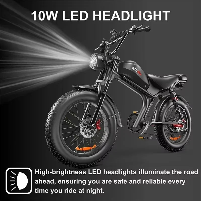 Ebike C93 2000W 48V 23AH Battery 20 Inch Off Road Tires