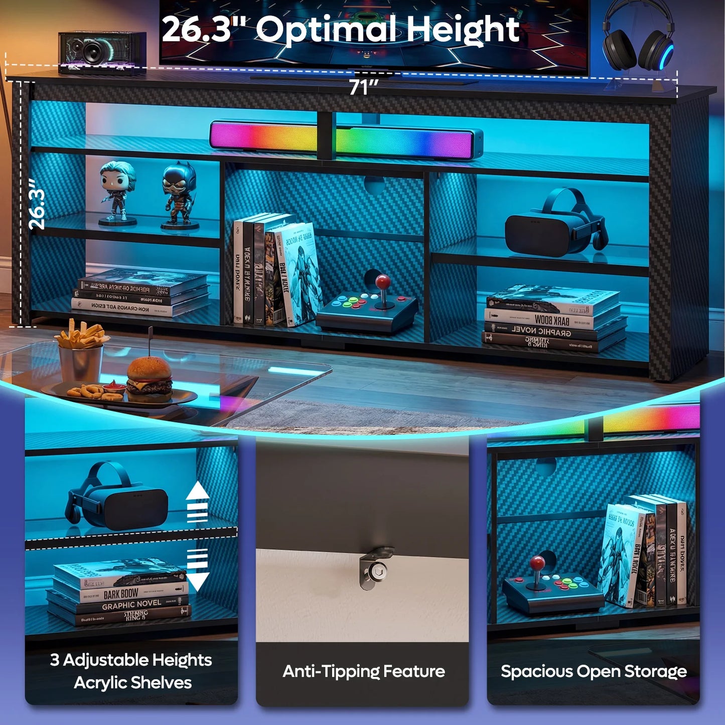NOST And HOST LED TV Stand With Storage