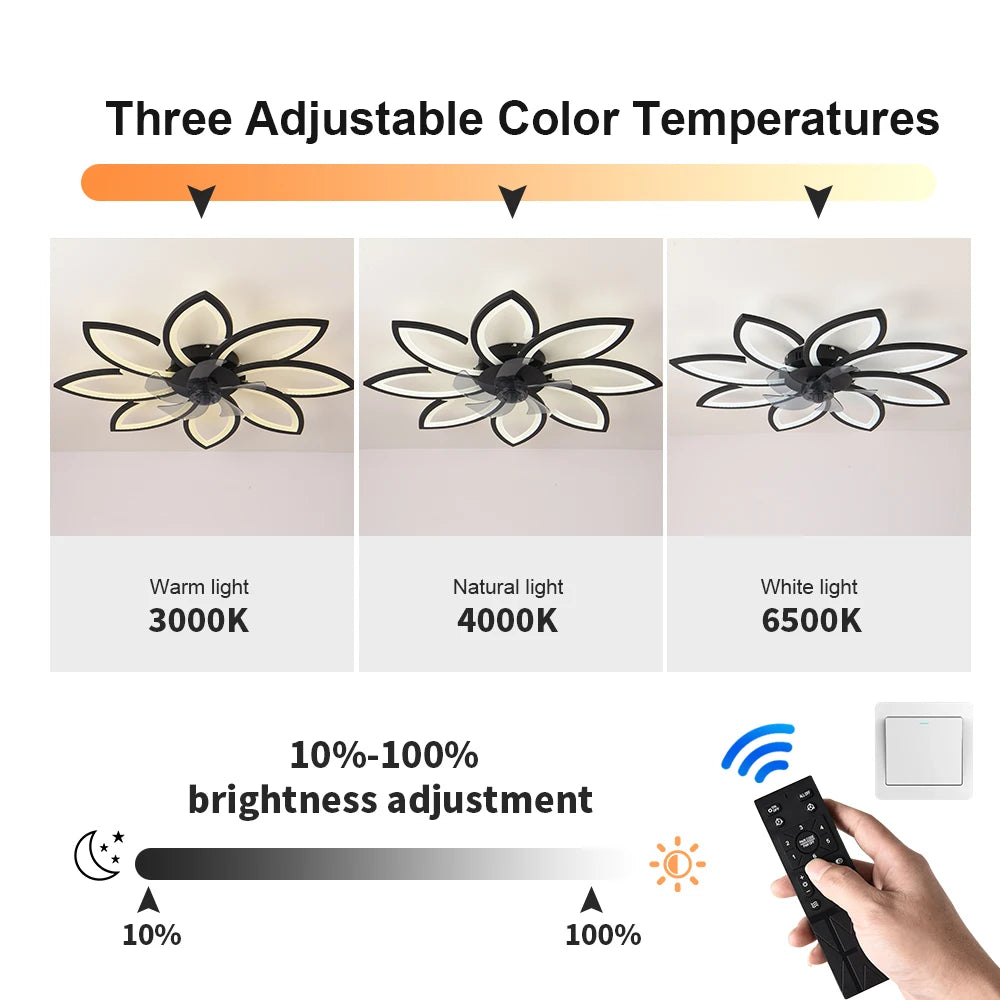 Ceiling Fan Light With Remote LED For Dining And Bedroom