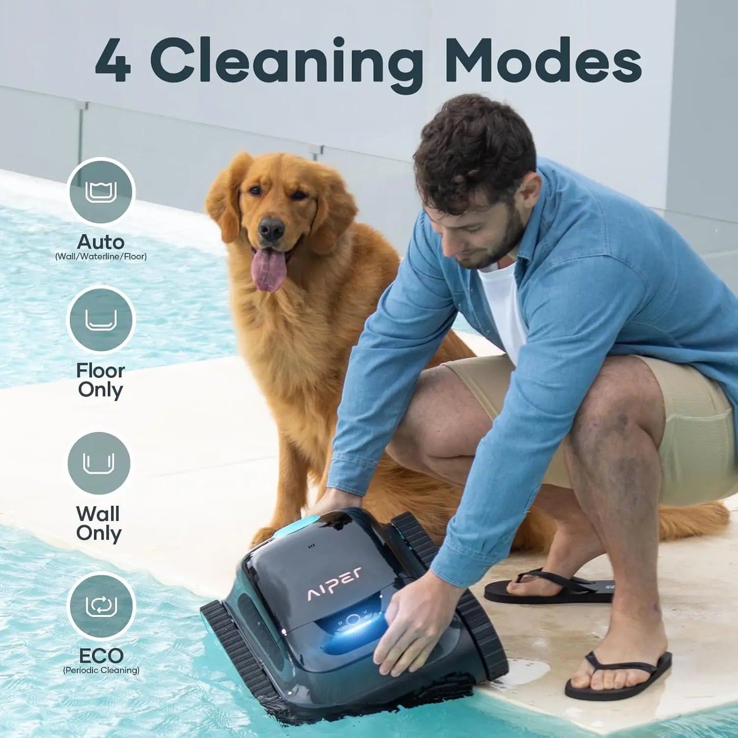 Aiper Scuba S1 Cordless Robotic Pool Cleaner Smart Nav