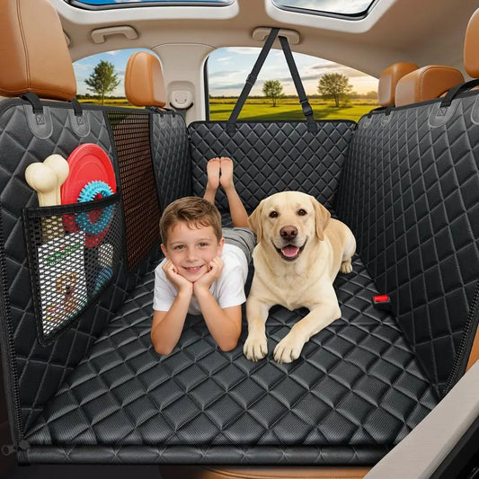 Backseat Dog Car Seat Cover Hammock With Bottom Protector