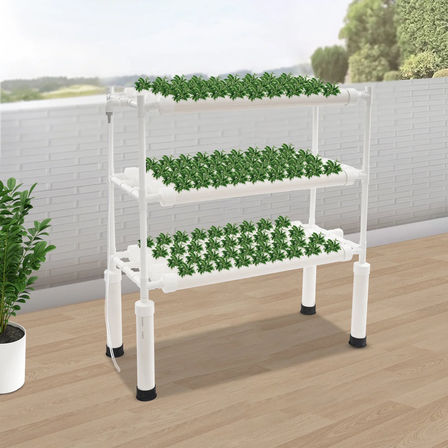 Hign-concerned 3 Tier 108 Hole Vertical Hydroponic Grow Rack