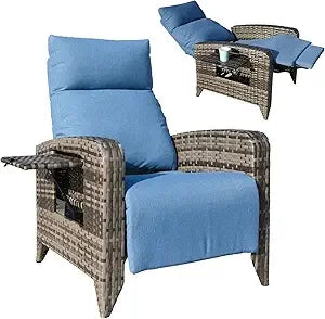Upgraded Outdoor Recliner Chair with Adjustable Footrest