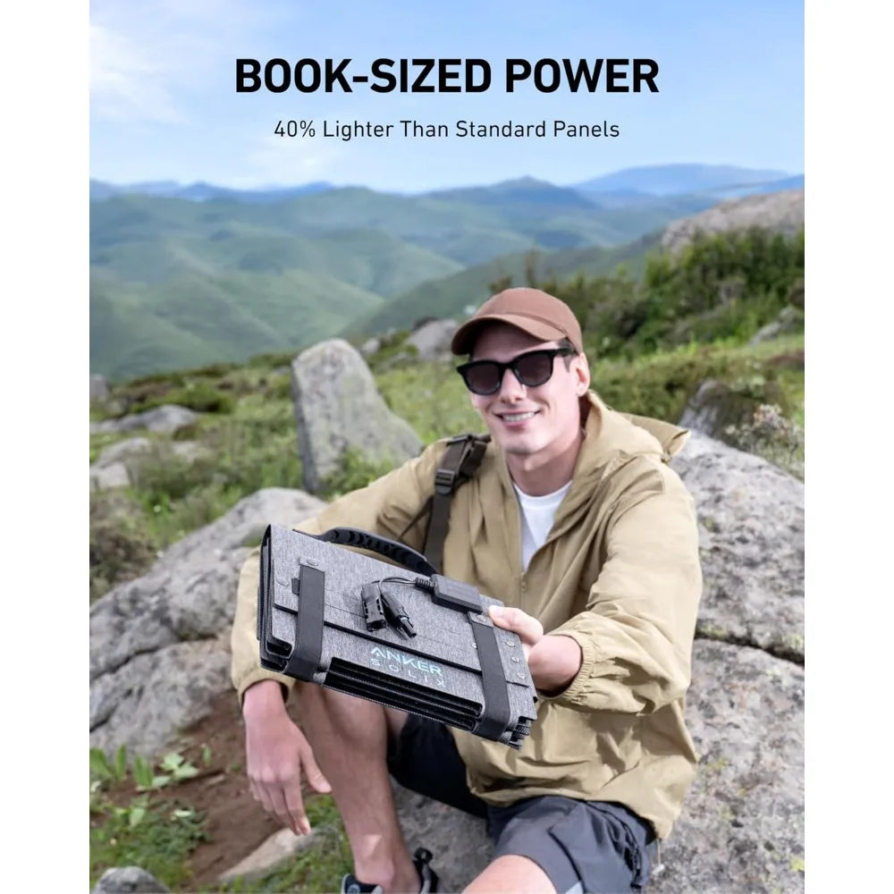 SOLIX C300 DC Power Bank Station and 60W Solar Panel, 288Wh Portable Power Station, LiFePO4 Battery, 300W Solar Generator