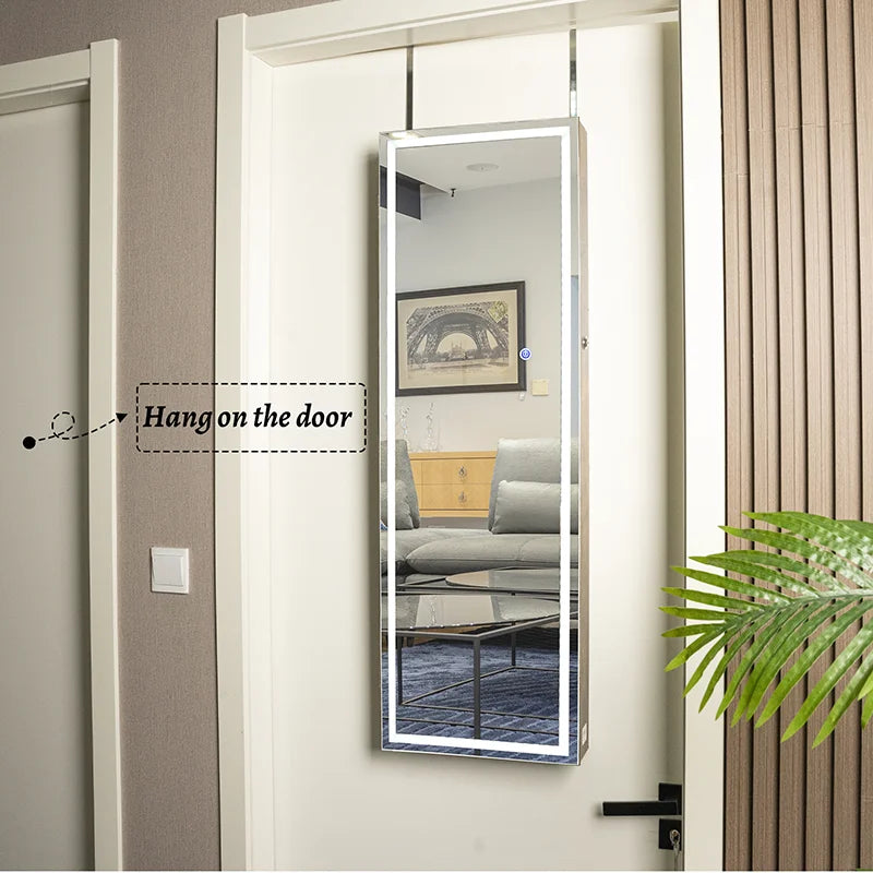 Jewelry Organizer With LED Lights Full Length Mirror