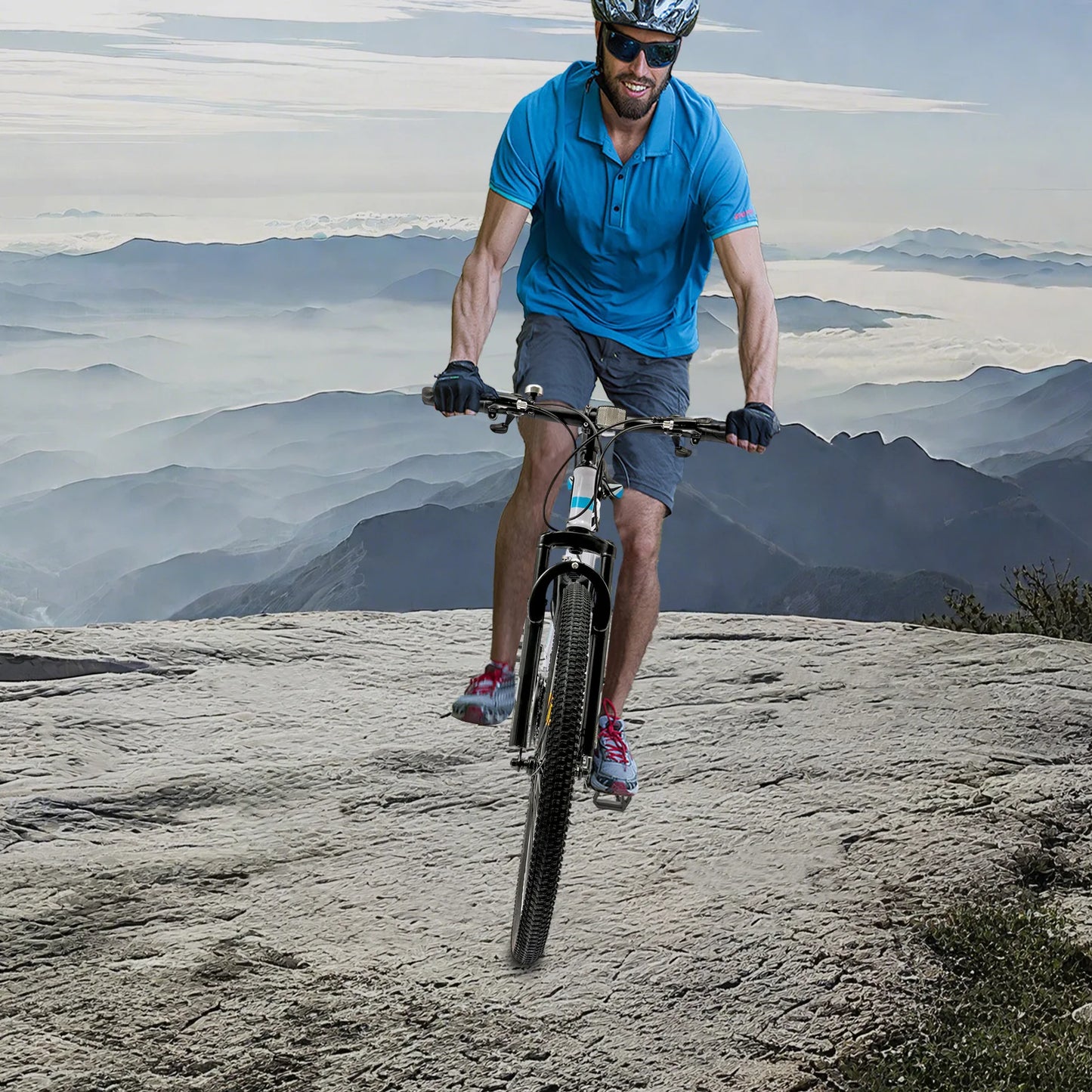 Foldable Mountain Bike High Carbon Steel 21 Speed Dual Disc Brakes