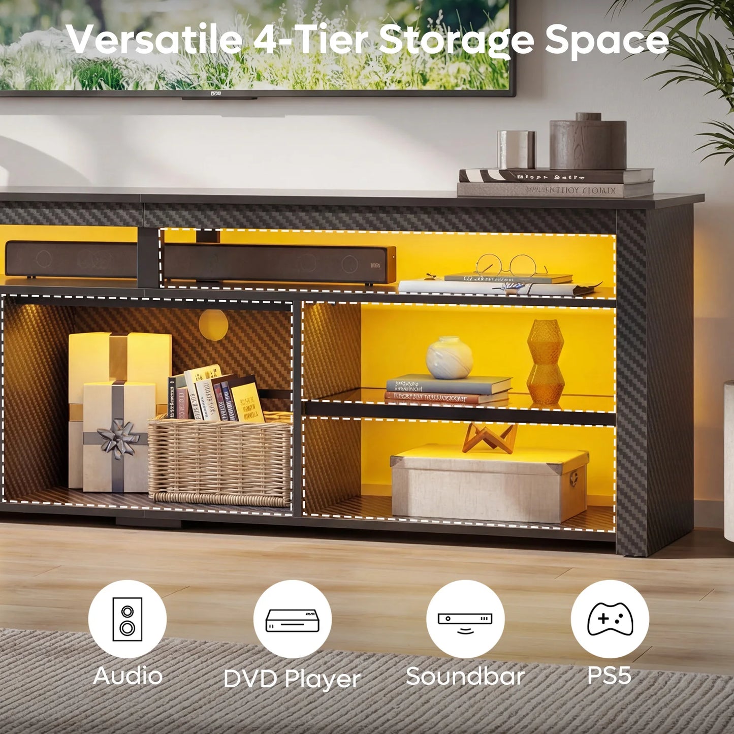 NOST And HOST LED TV Stand With Storage