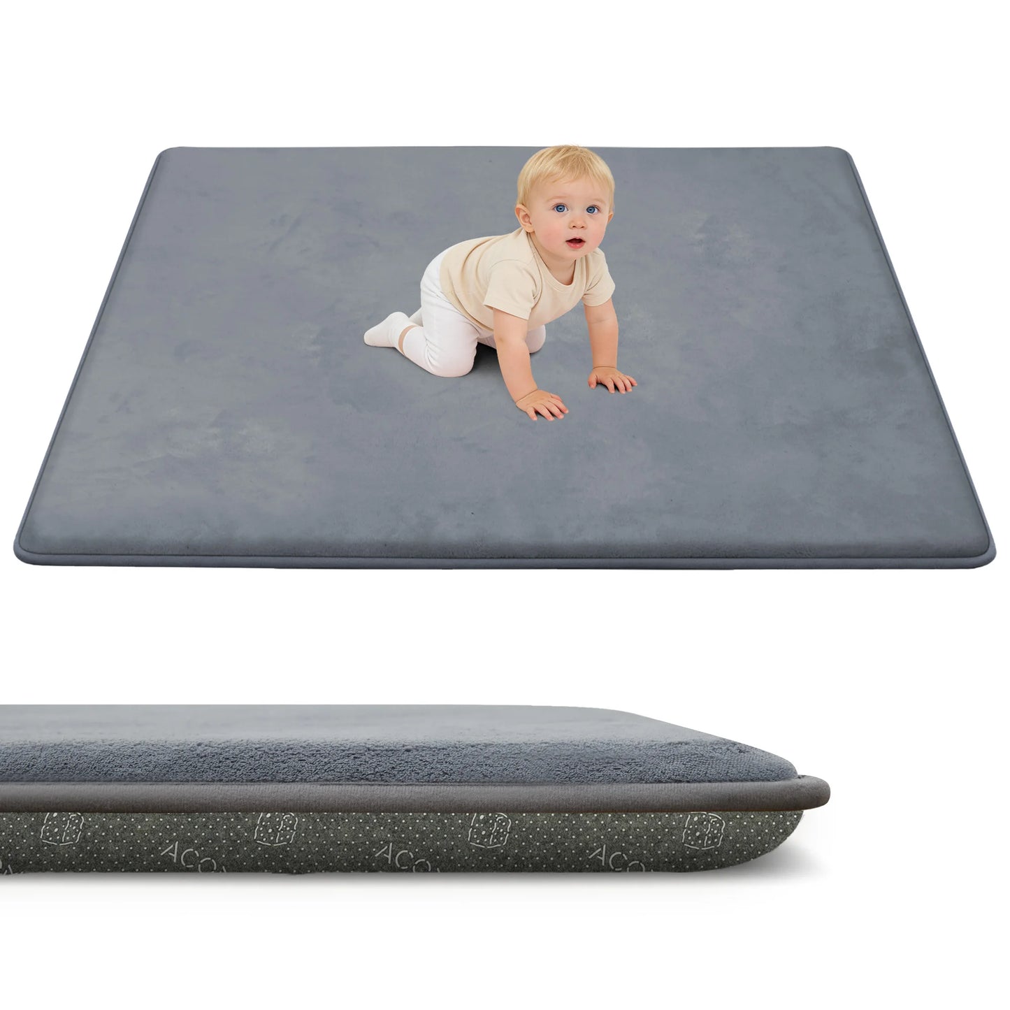 Huloo SleepCN Baby Play Mat For Tummy Time Non Slip Memory Foam