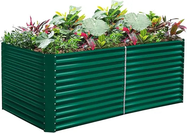 Land Guard 8x4x3ft Galvanized Raised Garden Bed 36 Inch Tall