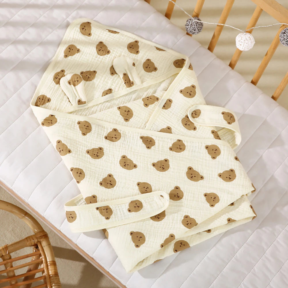 Pure Cotton Baby Swaddling Blanket for Newborns 0-1 Year