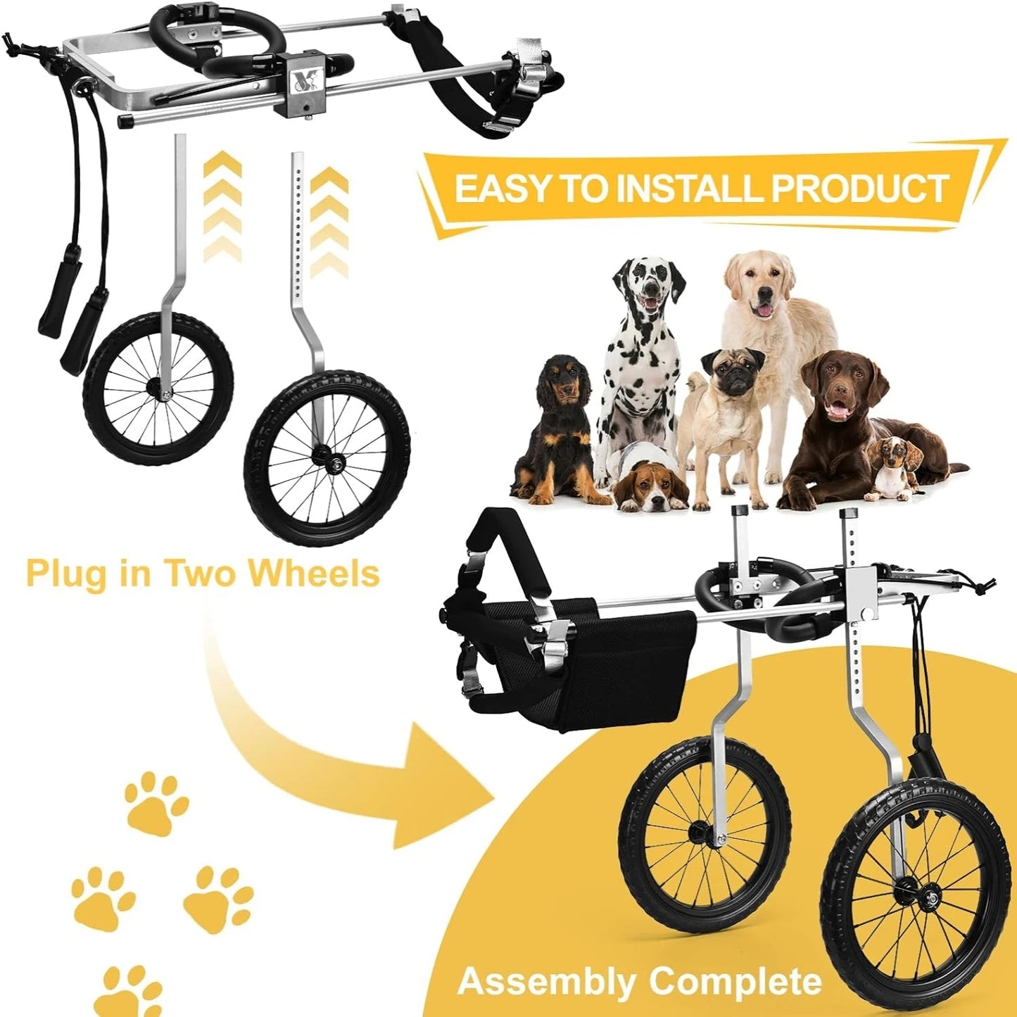All Terrain Dog Wheelchair For Back Legs Medium To Large