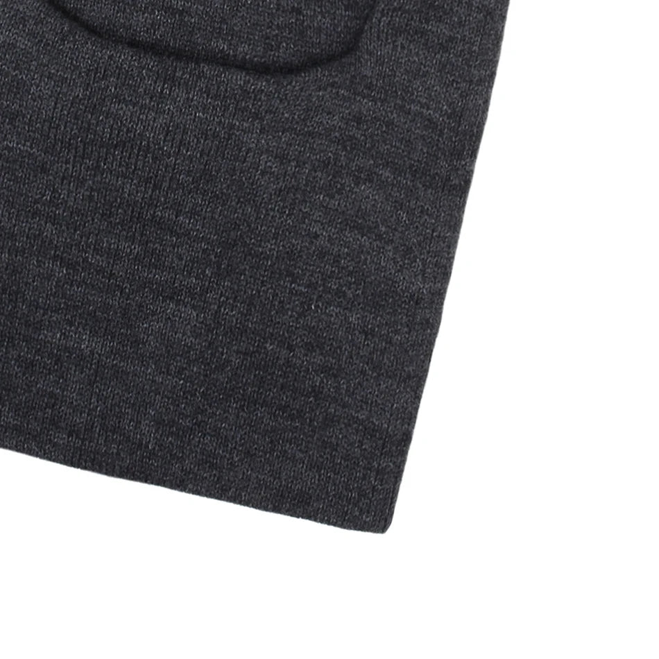 Kids Double Ball Ear Protection Knit Balaclava Hat