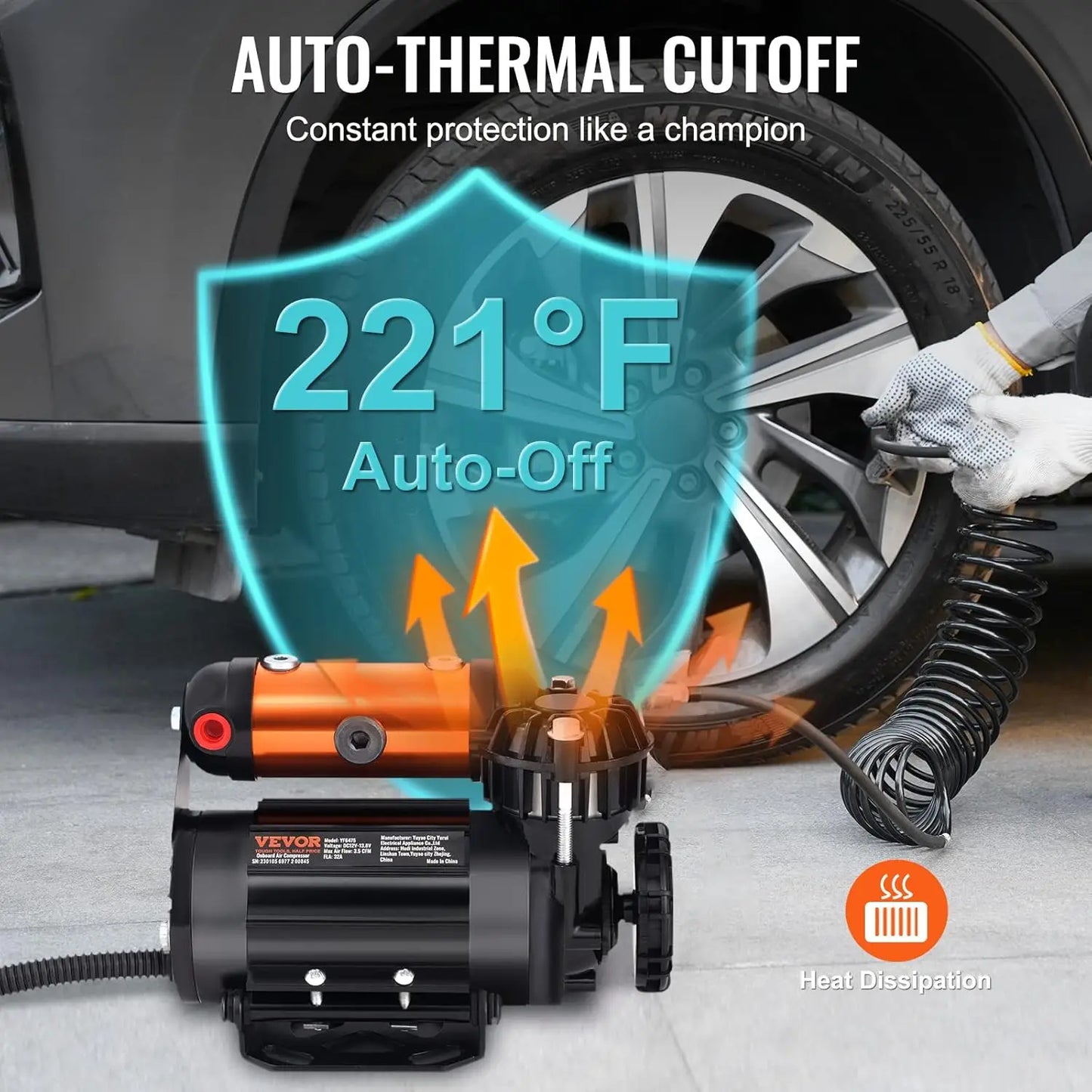 Onboard Air Compressor Kit 150 Psi Offroad Portable Tire Inflator