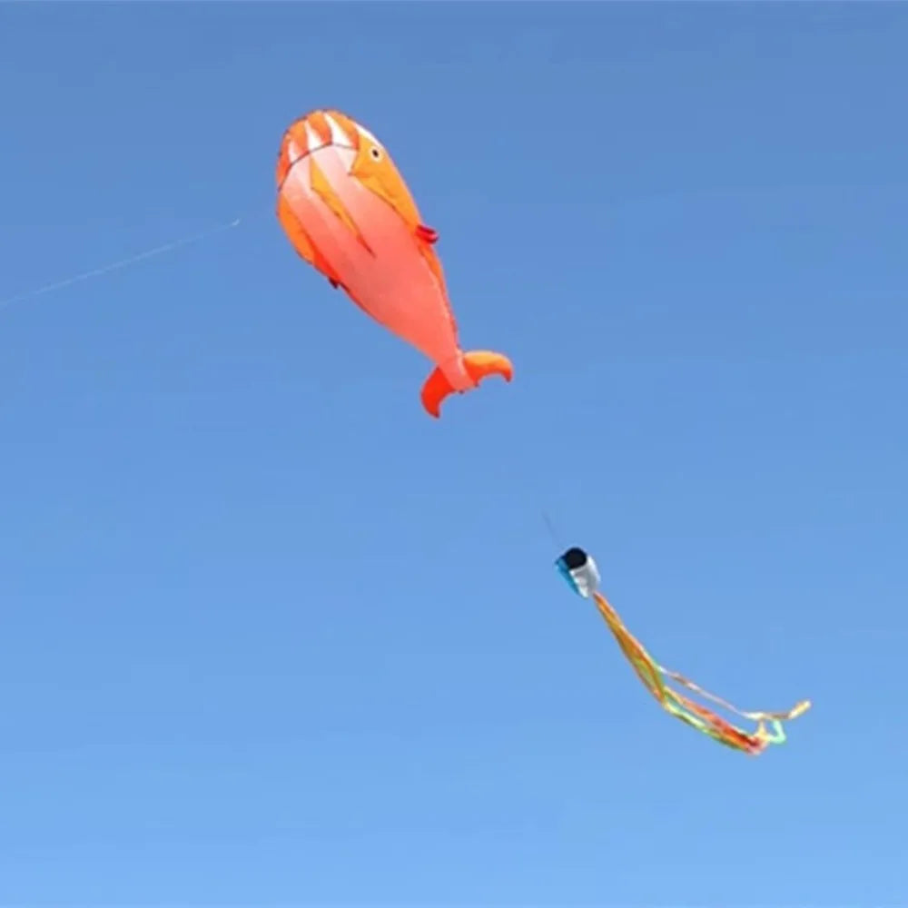 Whale Dolphin Single Line Kite With Long Tail For Flying
