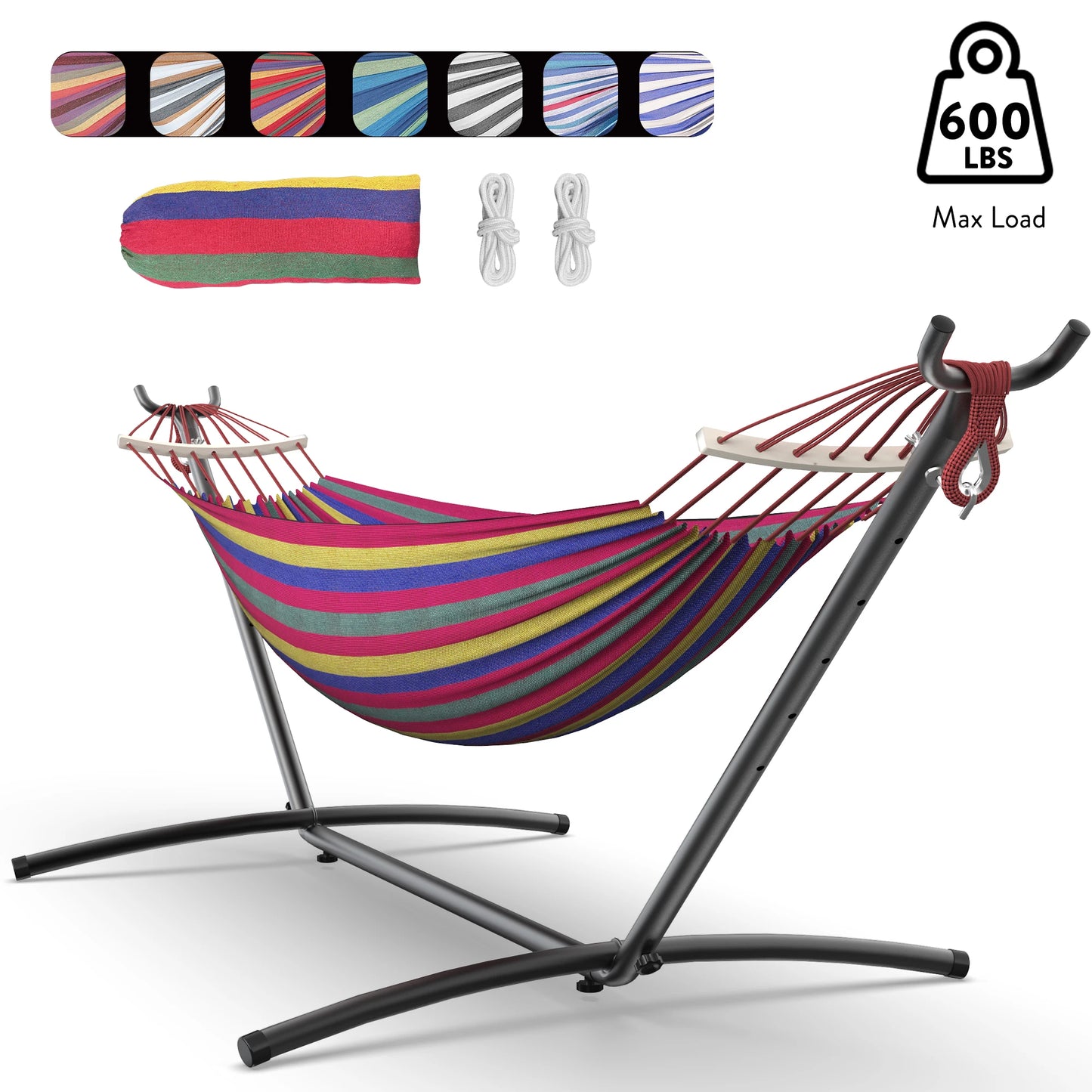 Gyroor Adjustable Stand Hammock 600lb Capacity Outdoor Bed With Storage