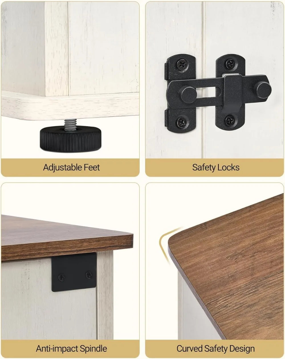 Heavy Duty Indoor Dog Kennel Furniture TV Stand End Table With Divider