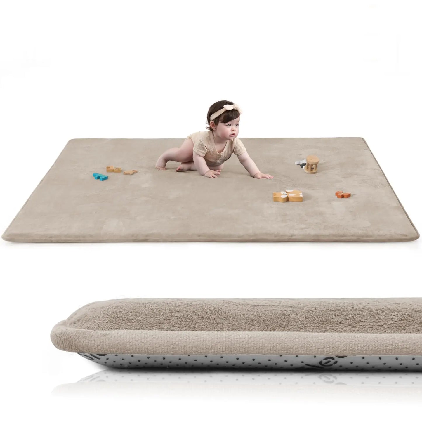 Huloo SleepCN Baby Play Mat For Tummy Time Non Slip Memory Foam