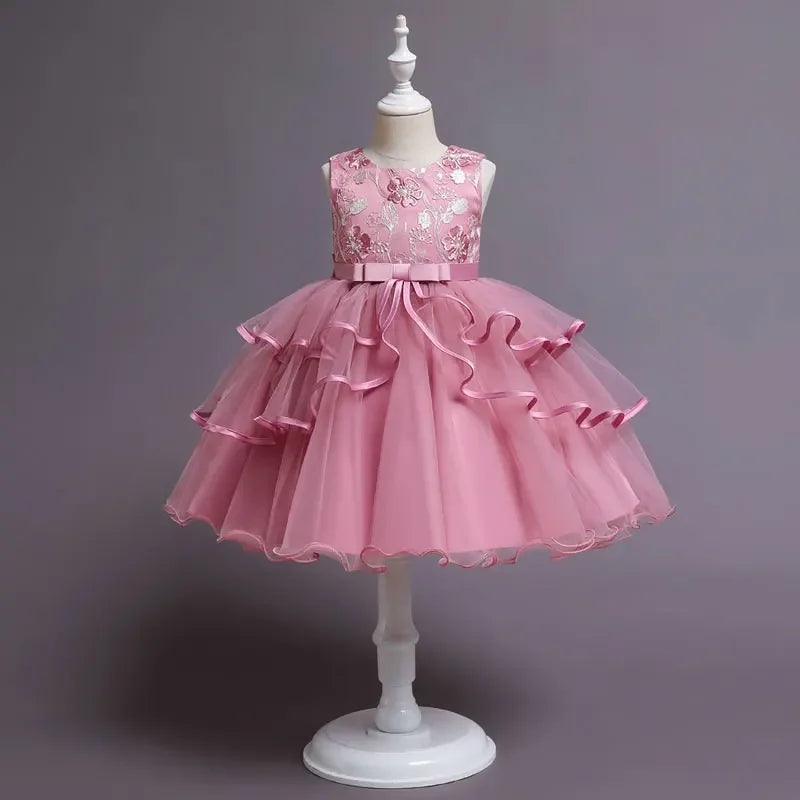 ElvesNest Flower Girl Dress Lace Sleeveless Party Dress