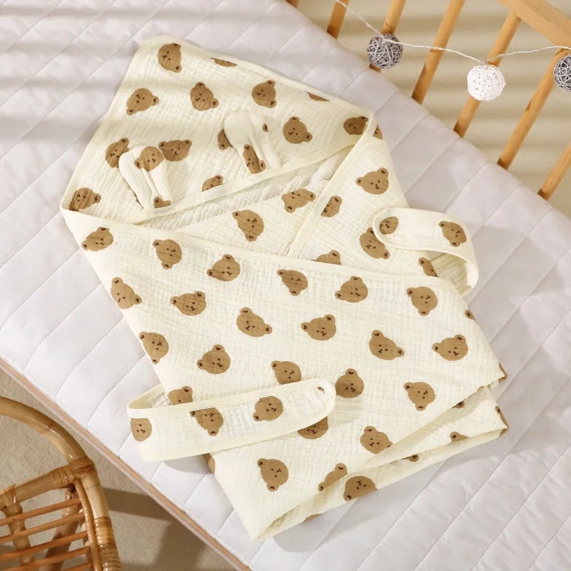 Pure Cotton Baby Swaddling Blanket for Newborns 0-1 Year
