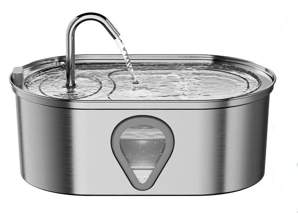 Automatic Stainless Steel Cat Water Fountain with LED Light