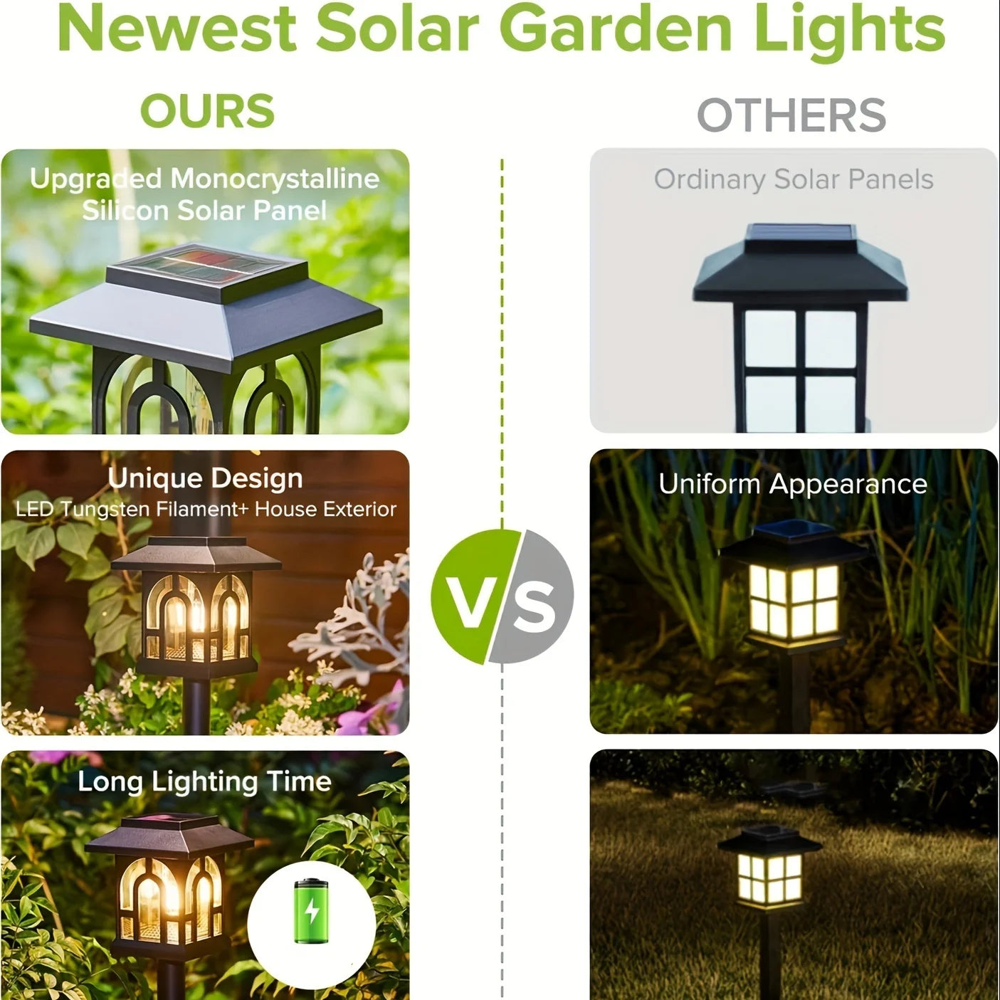 Solar Pathway Lights Outdoor 6/10 Pack Auto On Off