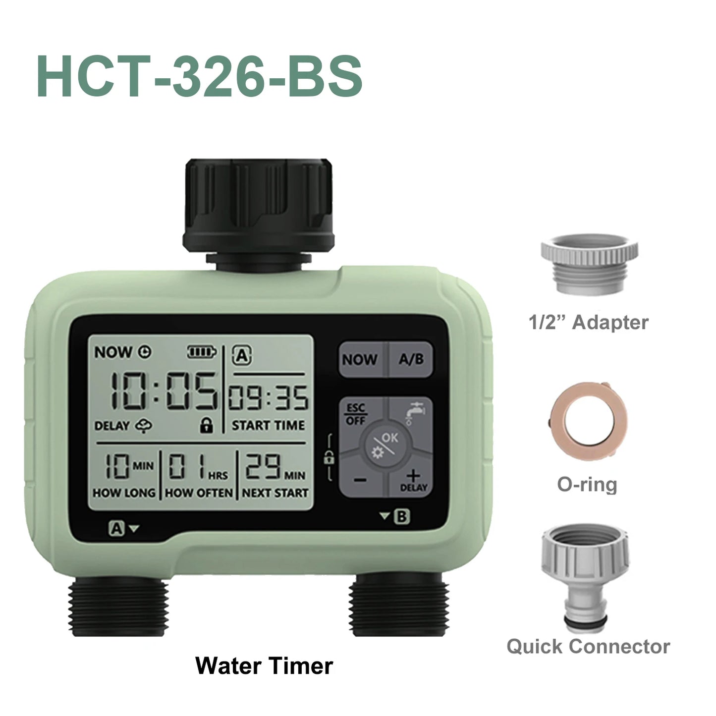 Eshico HCT-326 Dual Outlet Water Timer for Smart Irrigation