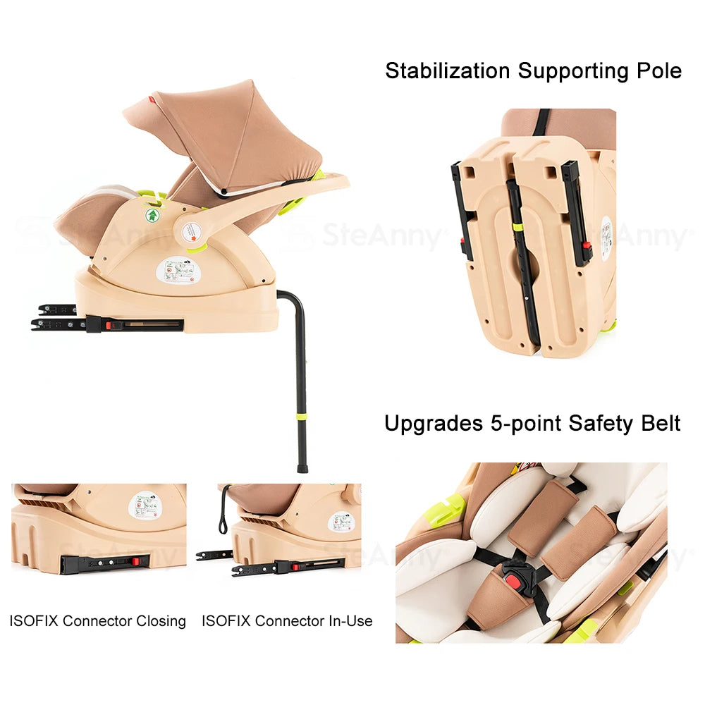 3 In 1 Baby Stroller Travel System With Isofix Base