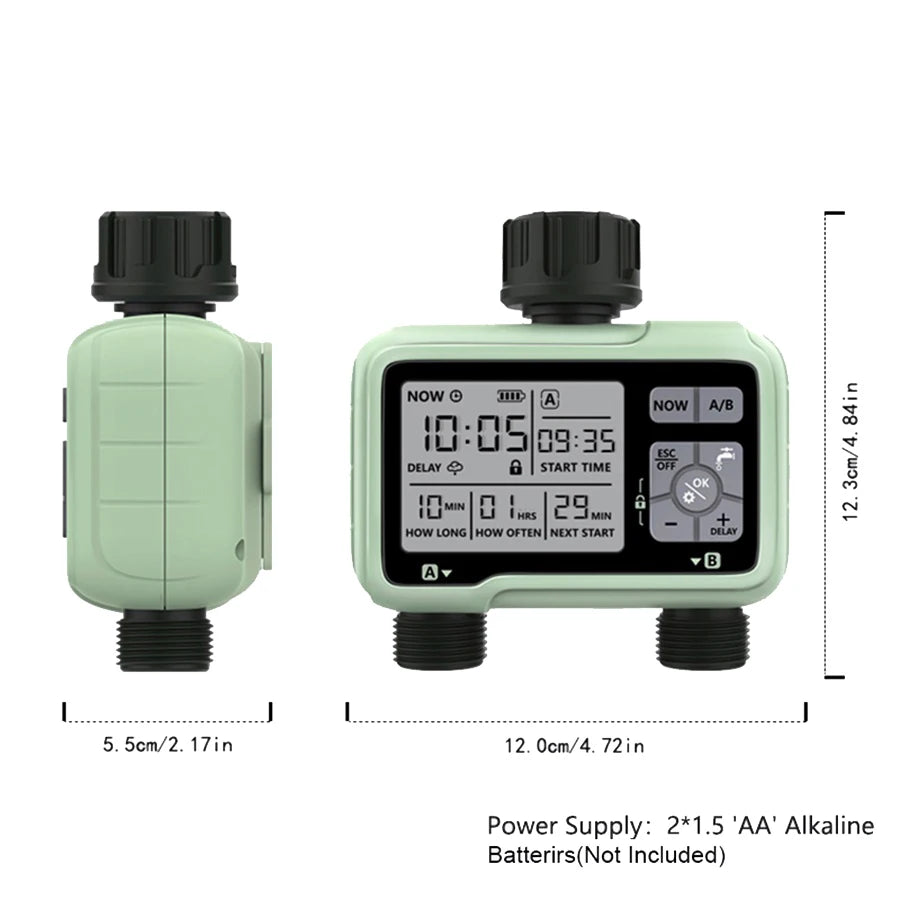 Eshico HCT-326 Dual Outlet Water Timer for Smart Irrigation
