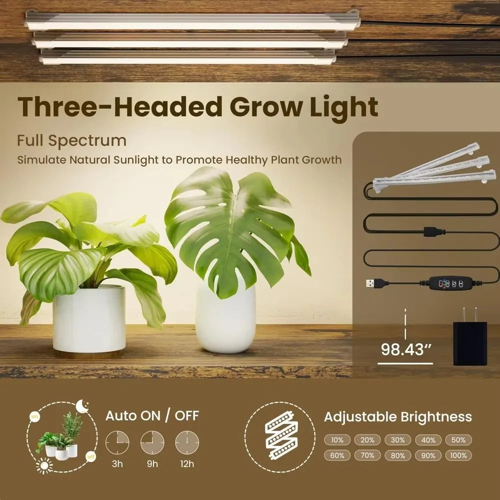 65 Inch Indoor Plant Stand With Grow Lights And Drawer