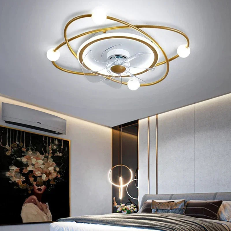 Invisible Integrated Ceiling Fan Light for Living Rooms and Bedrooms