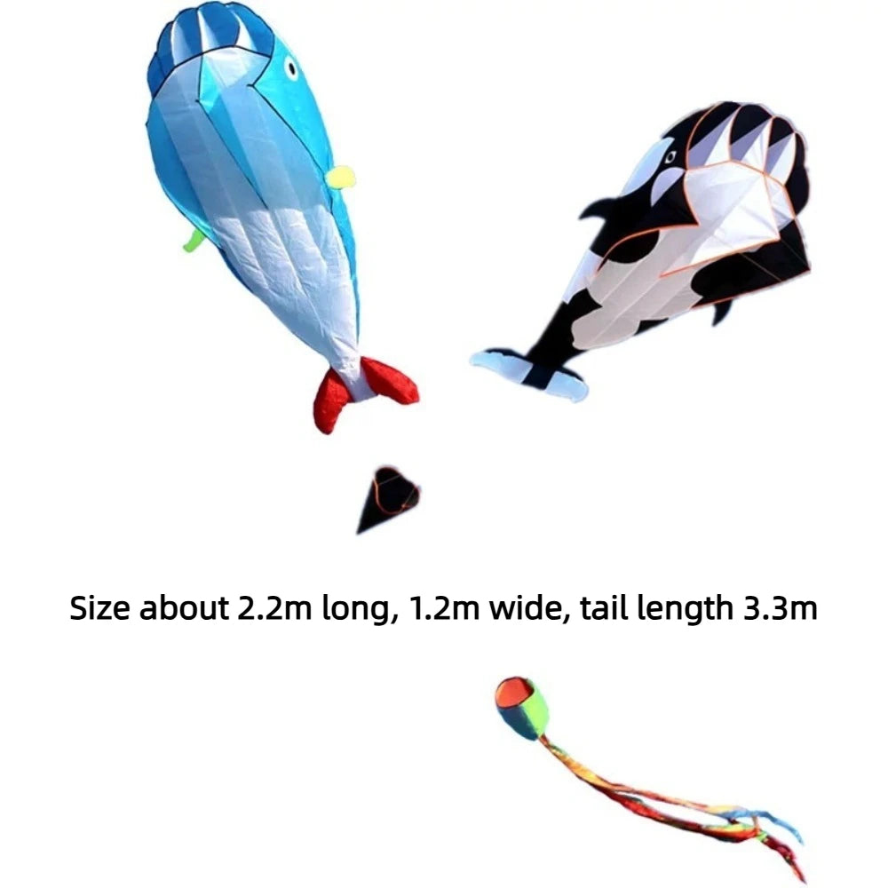 Cartoon Whale Dolphin Kite Single Line Flying Toy For Outdoors