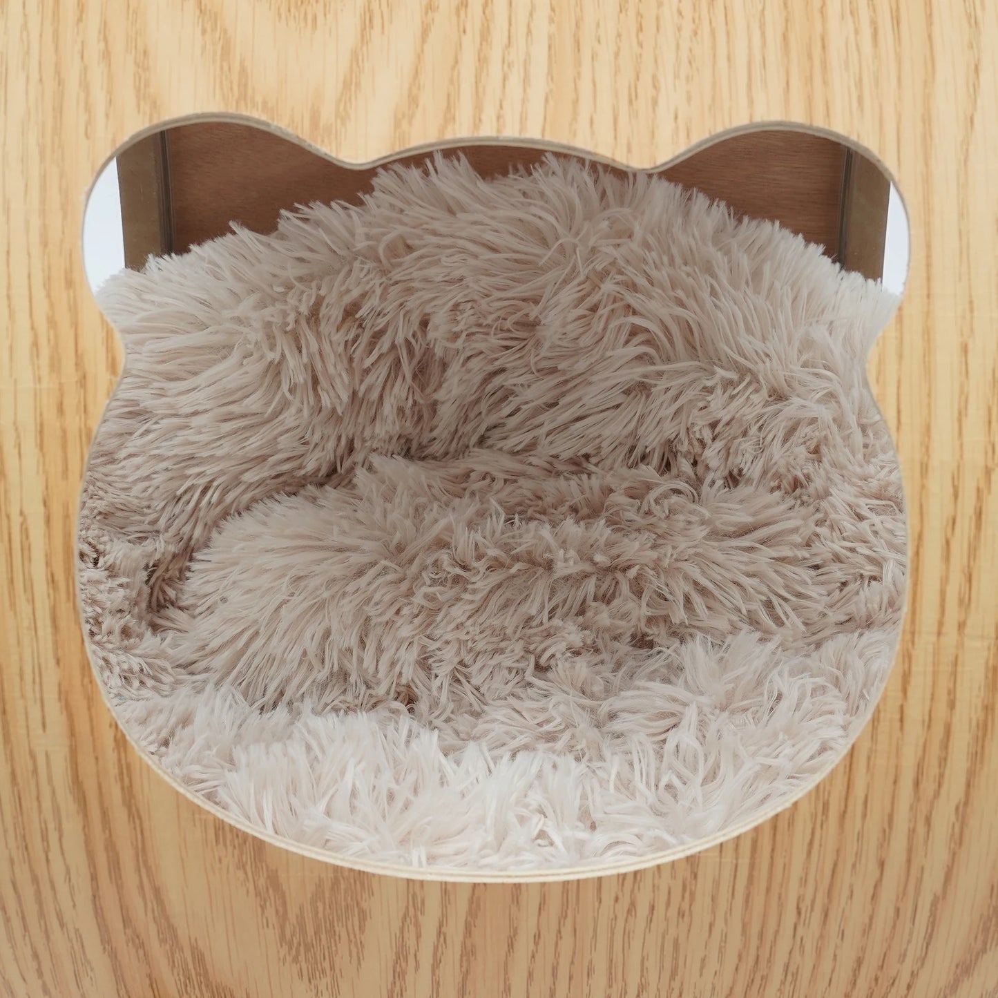 Modern Cat Wooden Bed House Space Capsule with Cushion